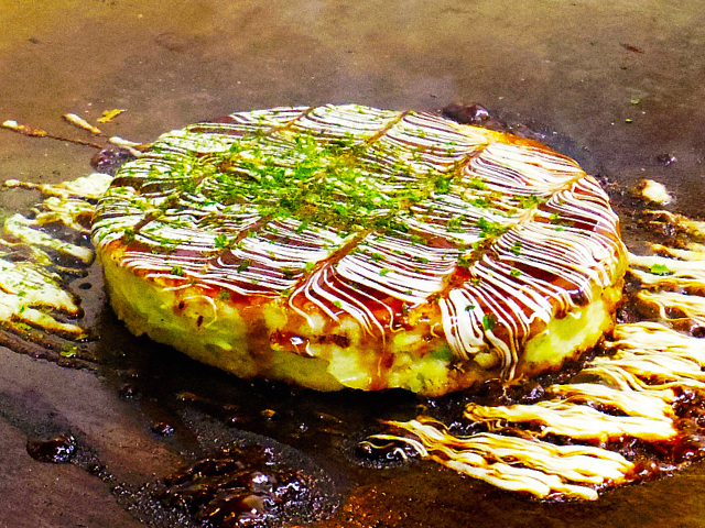 粉を使わないフワフワお好み焼き芋